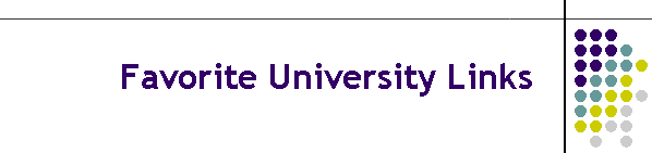 Favorite University Links